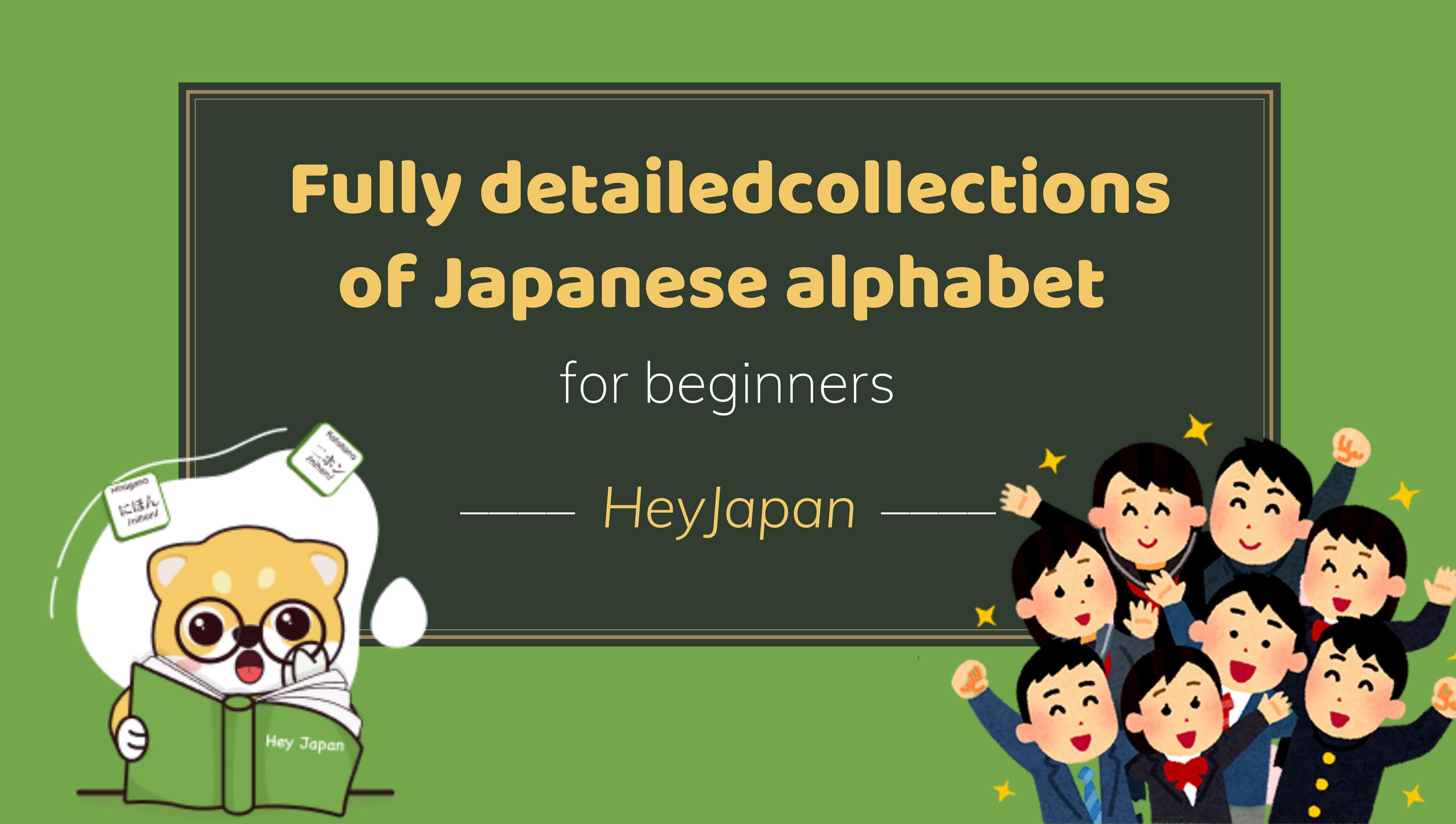 Fully detailed collections of alphabet Japanese for beginners